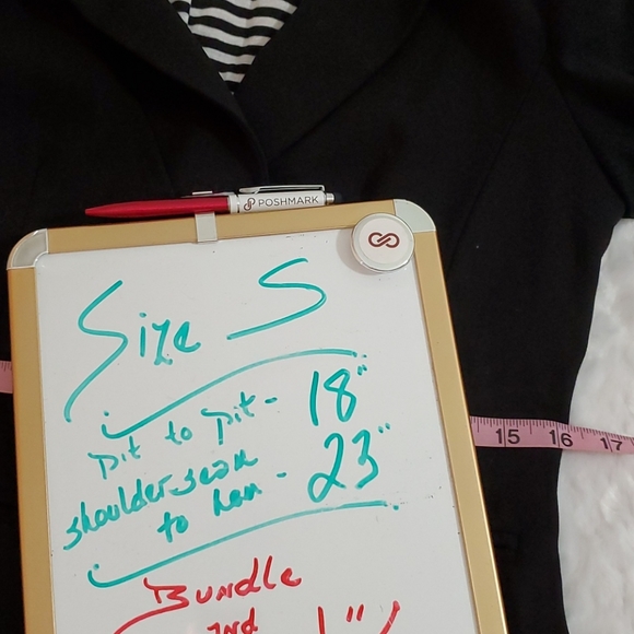 STUDIO JPR Black ruched sleeves single button jacket vlazer coat casual SML - Picture 2 of 7